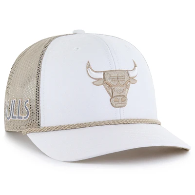 Men's '47 White/Tan Chicago Bulls 2024/25 City Edition Trucker Adjustable Hat