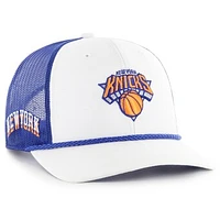 Men's '47 White/Blue New York Knicks 2024/25 City Edition Trucker Adjustable Hat