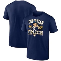 Men's Fanatics Christian Yelich Navy Milwaukee Brewers Hometown Caricature T-Shirt