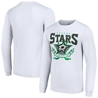 Men's Starter White Dallas Stars Team Logo Graphic Long Sleeve T-Shirt