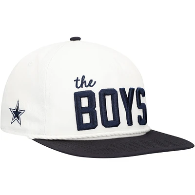 Men's New Era White/Navy Dallas Cowboys The Boys Golfer Snapback Hat