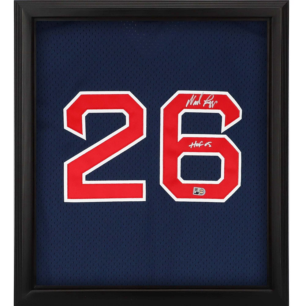 Wade Boggs Boston Red Sox Autographed Framed Navy Mitchell & Ness Batting Practice Replica Jersey Shadowbox with "HOF 05" Inscription