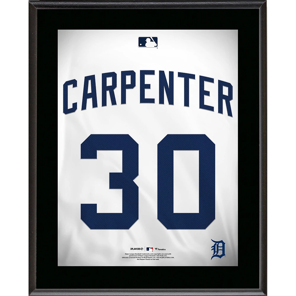 Kerry Carpenter Detroit Tigers 10.5" x 13" Jersey Number Sublimated Player Plaque