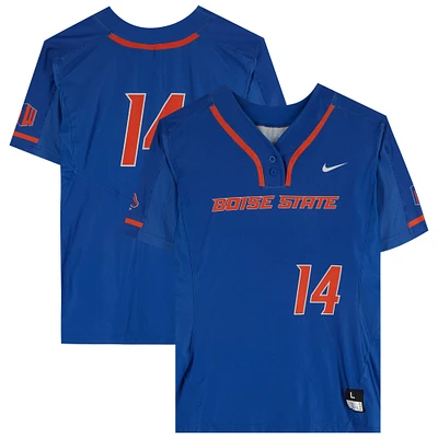 Boise State Broncos Team-Issued #14 Royal Jersey from the Softball Program - Size L