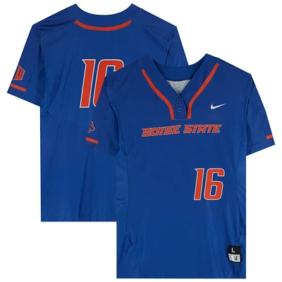 Boise State Broncos Team-Issued #16 Royal Jersey from the Softball Program - Size L