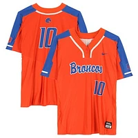 Boise State Broncos Team-Issued #10 Orange Jersey from the Softball Program - Size 2XL