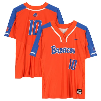 Boise State Broncos Team-Issued #10 Orange Jersey from the Softball Program - Size 2XL