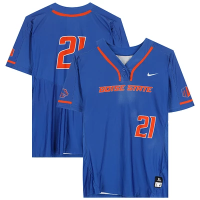 Boise State Broncos Team-Issued #21 Royal Jersey from the Softball Program - Size XL