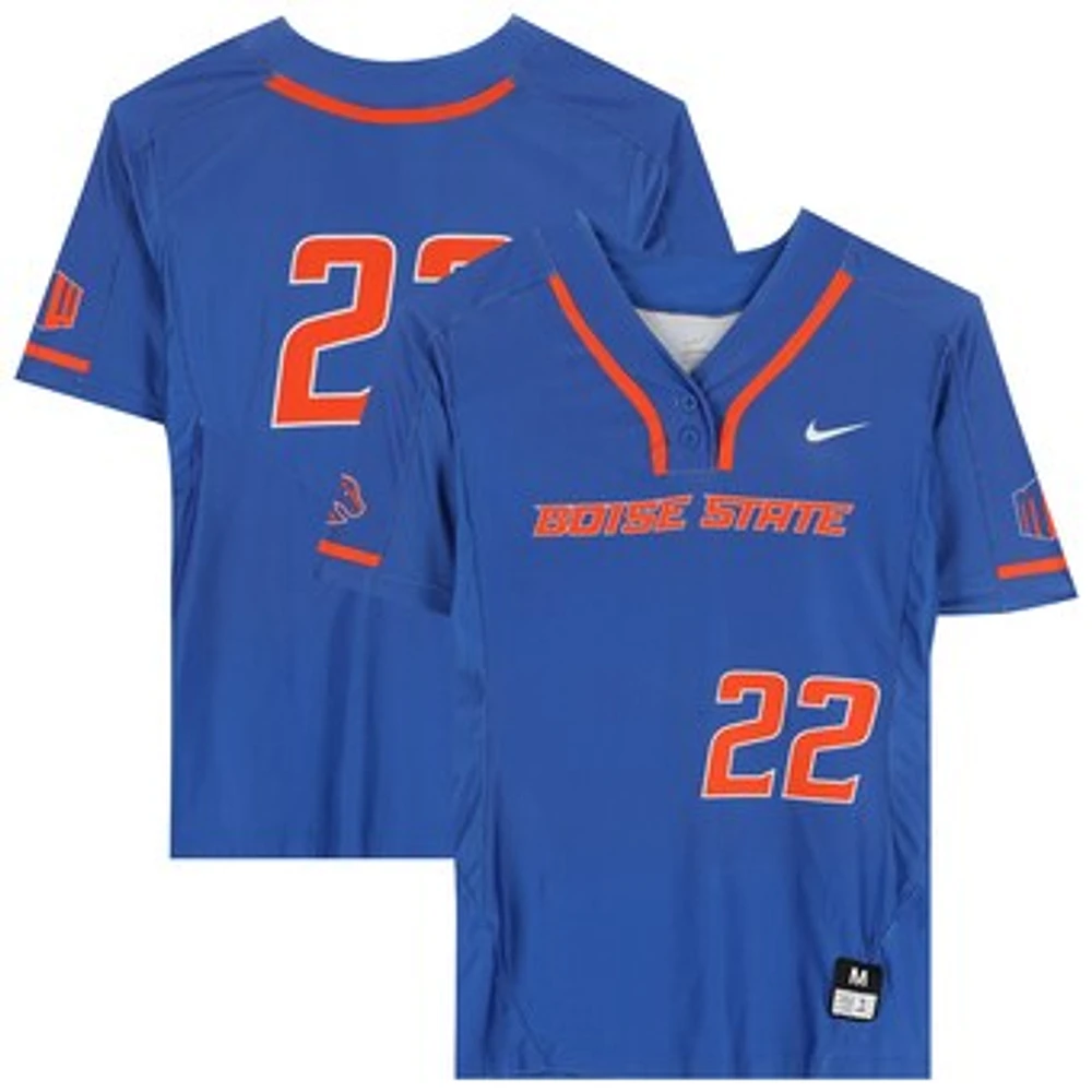 Boise State Broncos Team-Issued #22 Royal Jersey from the Softball Program - Size M