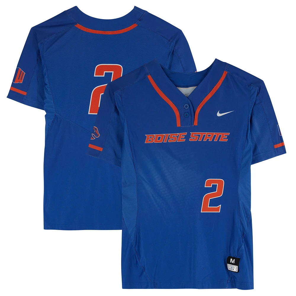 Boise State Broncos Team-Issued #2 Royal Jersey from the Softball Program - Size M