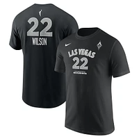 Unisex Nike A'ja Wilson Black Las Vegas Aces Explorer Edition Name & Number T-Shirt