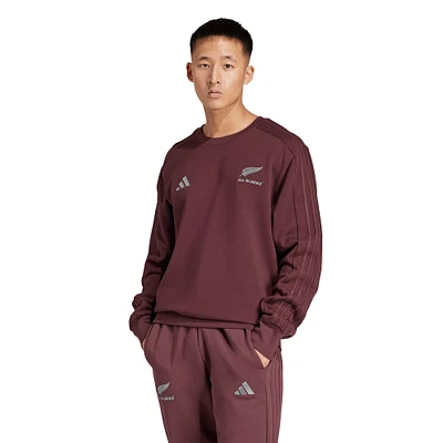 Men's adidas  Maroon New Zealand Rugby All Blacks Pullover Sweatshirt