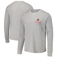 Men's Concepts Sport Gray Atlanta United FC Region Thermal Knit Henley Long Sleeve T-Shirt