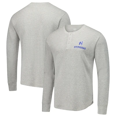 Men's Concepts Sport Gray Seattle Sounders FC Region Thermal Knit Henley Long Sleeve T-Shirt