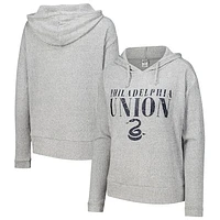 Women's Concepts Sport Gray Philadelphia Union Juniper Long Sleeve Hoodie T-Shirt