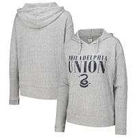 Women's Concepts Sport Gray Philadelphia Union Juniper Long Sleeve Hoodie T-Shirt