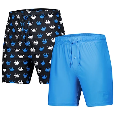 Men's Concepts Sport Black Charlotte FC Record 2-Pack Short Set