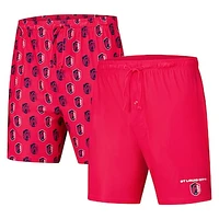 Men's Concepts Sport Red St. Louis City SC Record 2-Pack Short Set