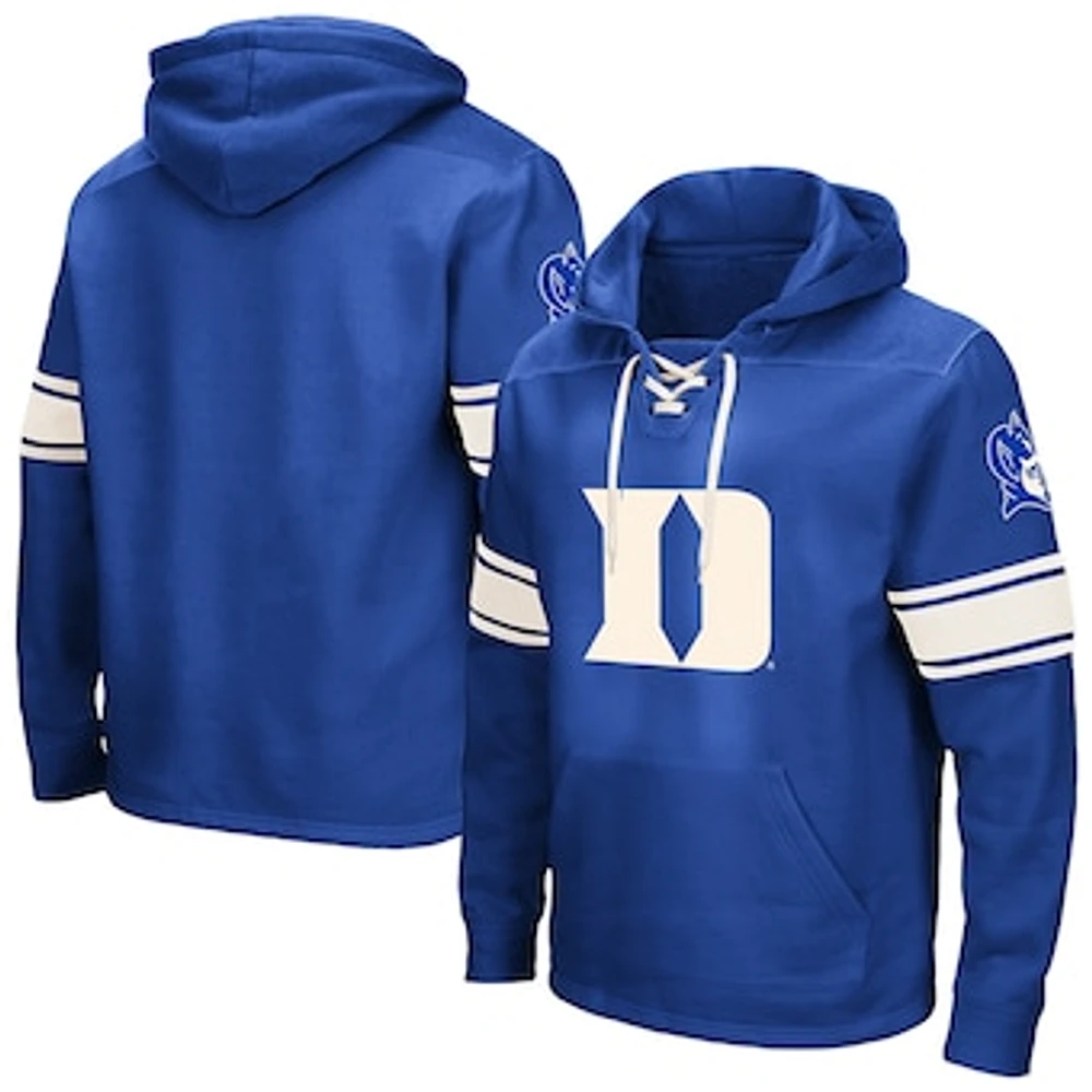 Men's Colosseum Royal Duke Blue Devils Lace-Up 2.0 Pullover Hoodie