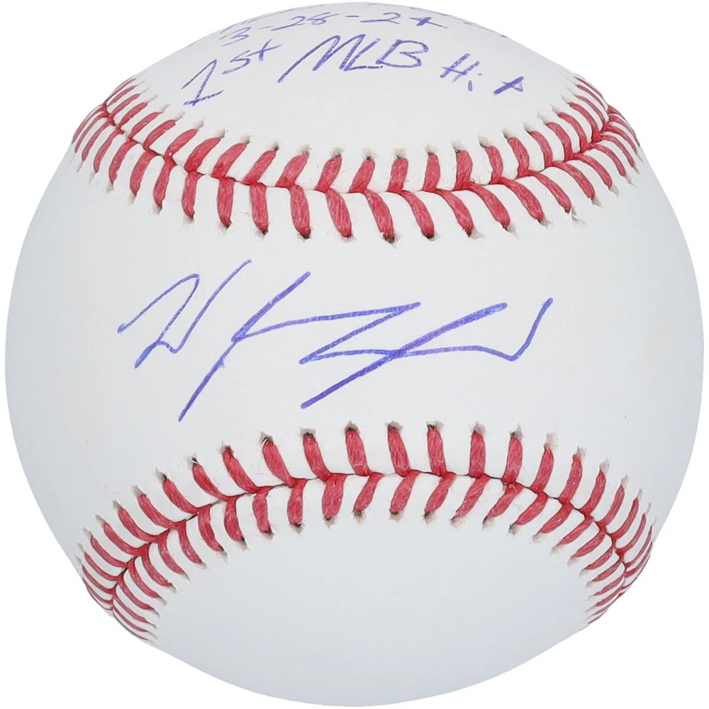 Wyatt Langford Texas Rangers Autographed Baseball with "MLB Debut 3-28-24" & "1st MLB Hit" Inscriptions - Limited Edition of 24