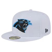 Men's New Era  White Carolina Panthers Omaha 59FIFTY Fitted Hat