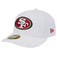 Men's New Era White San Francisco 49ers Omaha Low Profile 59FIFTY Fitted Hat