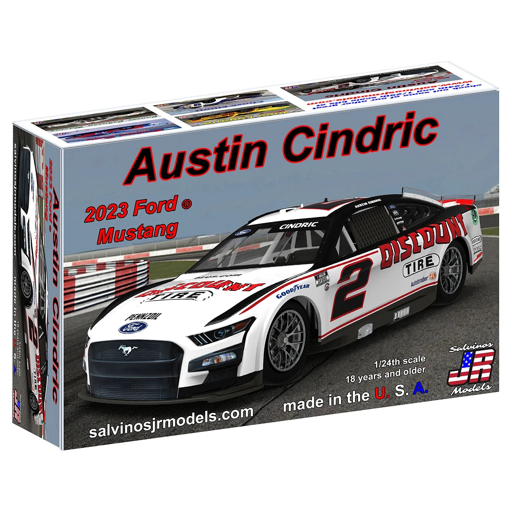 Salvinos JR Models Austin Cindric 2023 Discount Tire 1:24 Model Ford Mustang Kit