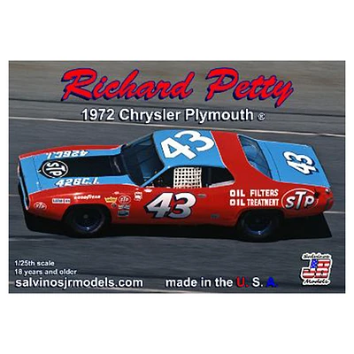 Salvinos JR Models Richard Petty 1972 STP 1:24 Model Chrysler Plymouth Kit