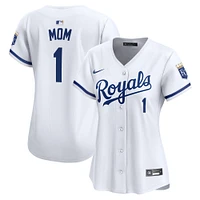 Women's Nike White Kansas City Royals #1 Mom Home Limited Jersey