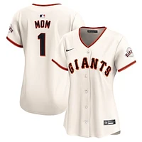 Women's Nike Cream San Francisco Giants #1 Mom Home Limited Jersey