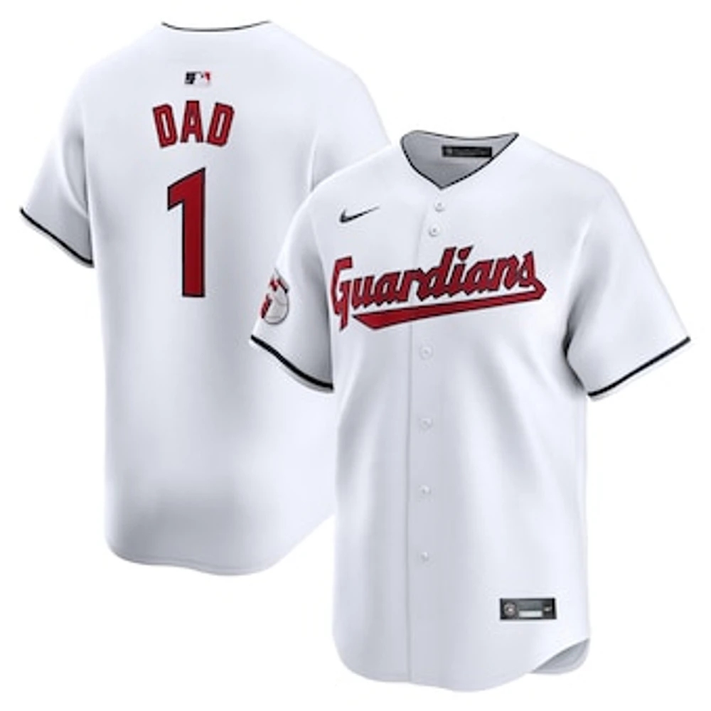 Men's Nike White Cleveland Guardians #1 Dad Home Limited Jersey