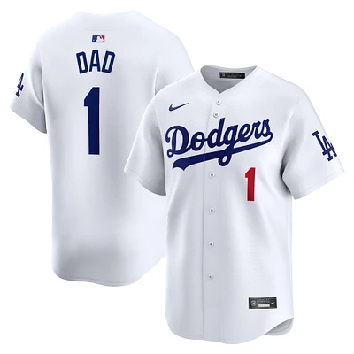 Men's Nike White Los Angeles Dodgers #1 Dad Home Limited Jersey