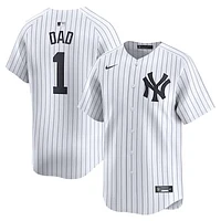 Men's Nike White New York Yankees #1 Dad Home Limited Jersey