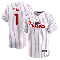 Men's Nike White Philadelphia Phillies #1 Dad Home Limited Jersey