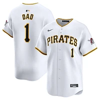 Men's Nike White Pittsburgh Pirates #1 Dad Home Limited Jersey