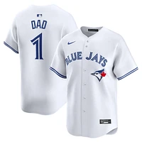 Men's Nike White Toronto Blue Jays #1 Dad Home Limited Jersey