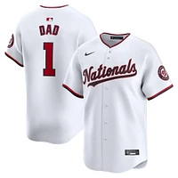 Men's Nike White Washington Nationals #1 Dad Home Limited Jersey