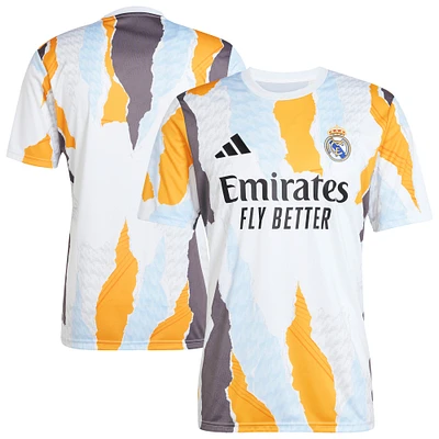 Youth adidas White Real Madrid 2024/25 Pre-Match Top