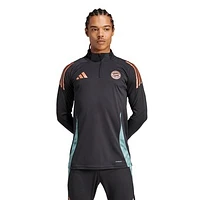 Men's adidas Black Bayern Munich 2024/25 AEROREADY Raglan Quarter-Zip Training Top