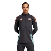 Men's adidas Black Bayern Munich 2024/25 AEROREADY Raglan Quarter-Zip Training Top