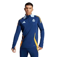 Men's adidas Navy Real Madrid 2024/25 AEROREADY Raglan Quarter-Zip Training Top