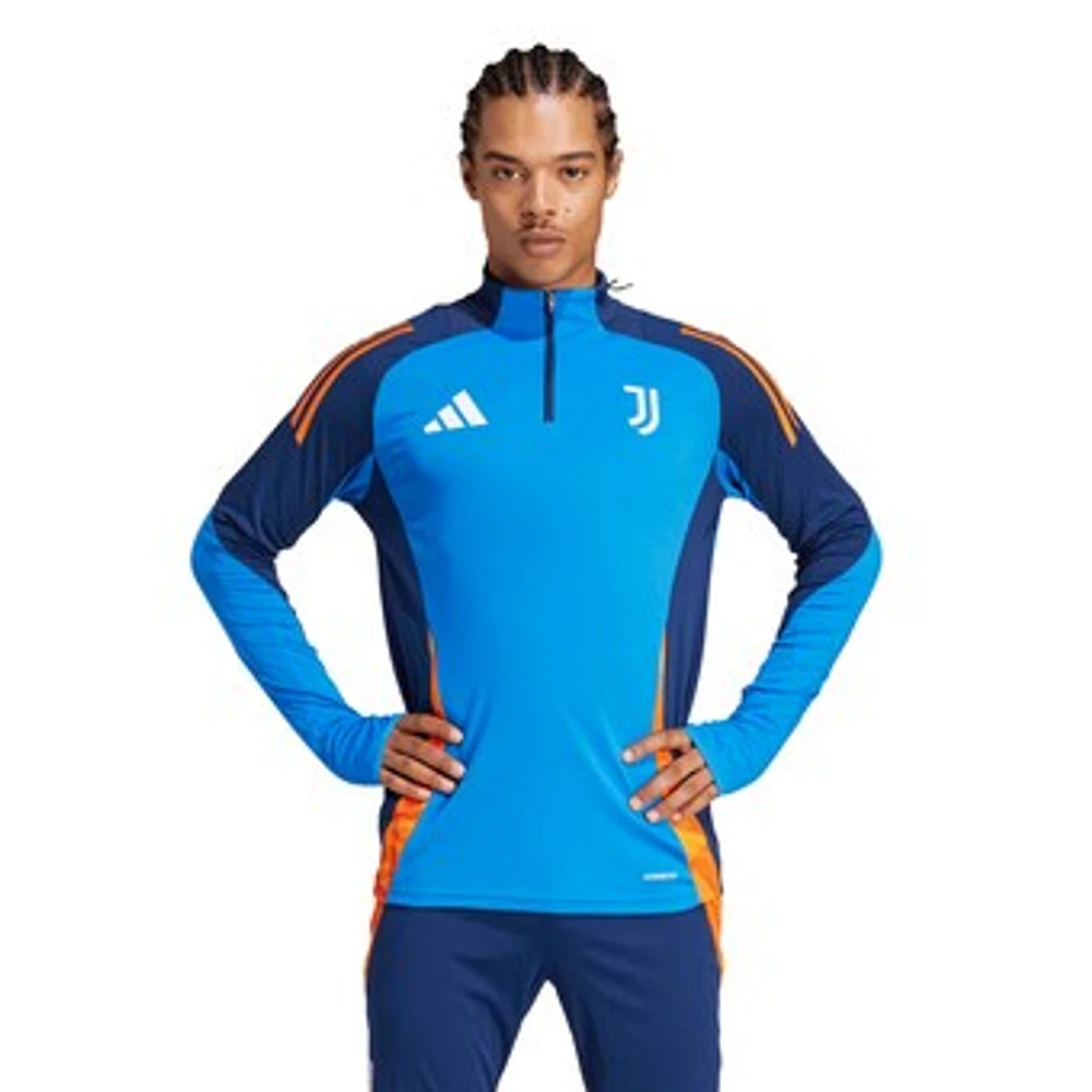 Men's adidas Blue Juventus 2024/25 AEROREADY Raglan Quarter-Zip Training Top