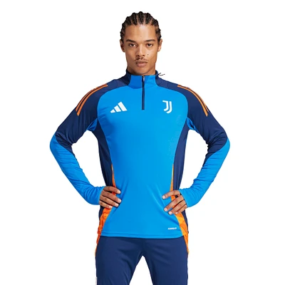 Men's adidas Blue Juventus 2024/25 AEROREADY Raglan Quarter-Zip Training Top