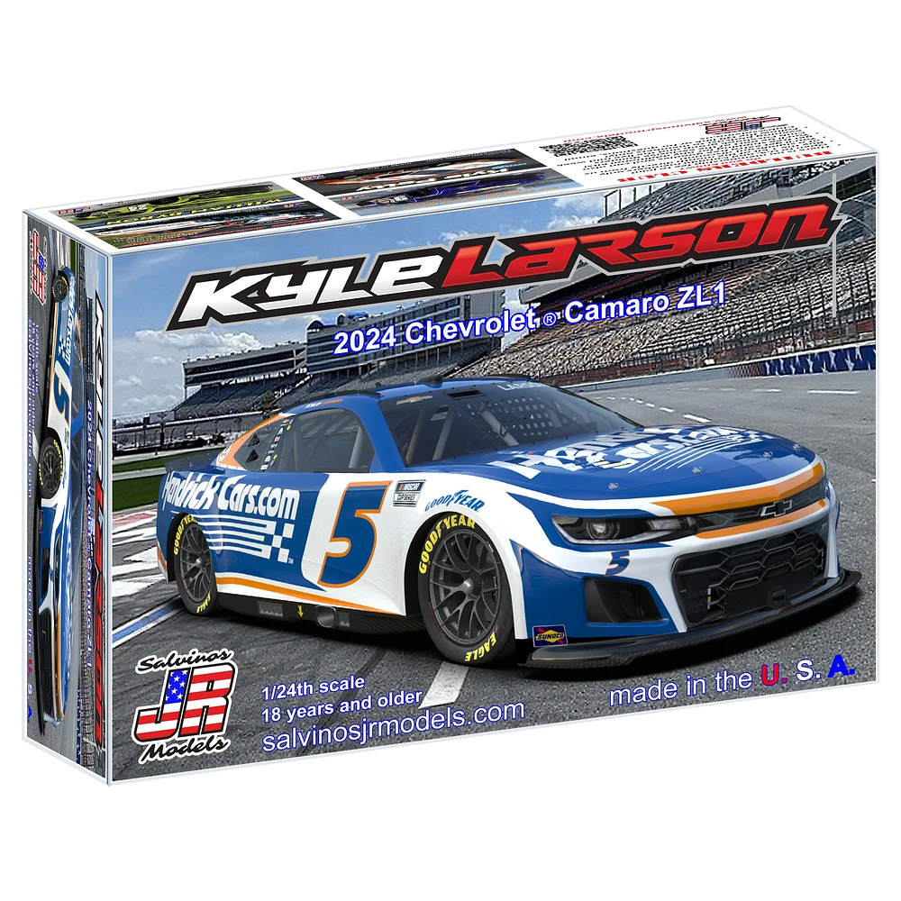 Salvinos JR Models Kyle Larson 2024 HendrickCars.com 1:24 Model Chevrolet Camaro Kit