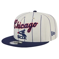 Men's New Era Cream Chicago White Sox Jersey Pinstripe 9FIFTY Snapback Hat