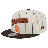 Men's New Era White San Diego Padres Jersey Pinstripe 9FIFTY Snapback Hat