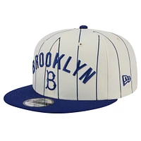 Men's New Era White Brooklyn Dodgers Jersey Pinstripe 9FIFTY Snapback Hat