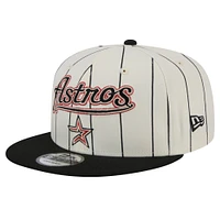 Men's New Era White Houston Astros Jersey Pinstripe 9FIFTY Snapback Hat