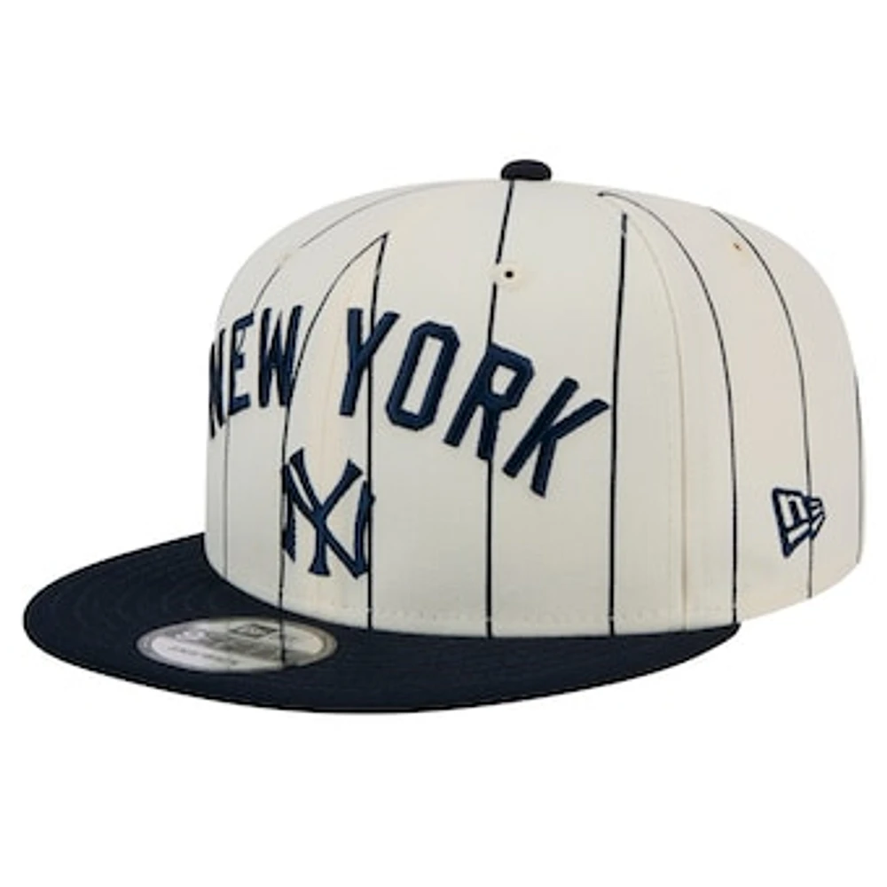 Men's New Era White New York Yankees Jersey Pinstripe 9FIFTY Snapback Hat