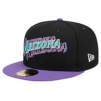 Men's New Era Black Arizona Diamondbacks Shadow Stitch 59FIFTY Fitted Hat